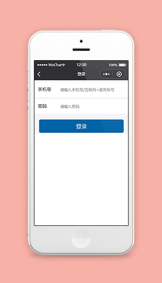 简约版微信商城程序登录页源码